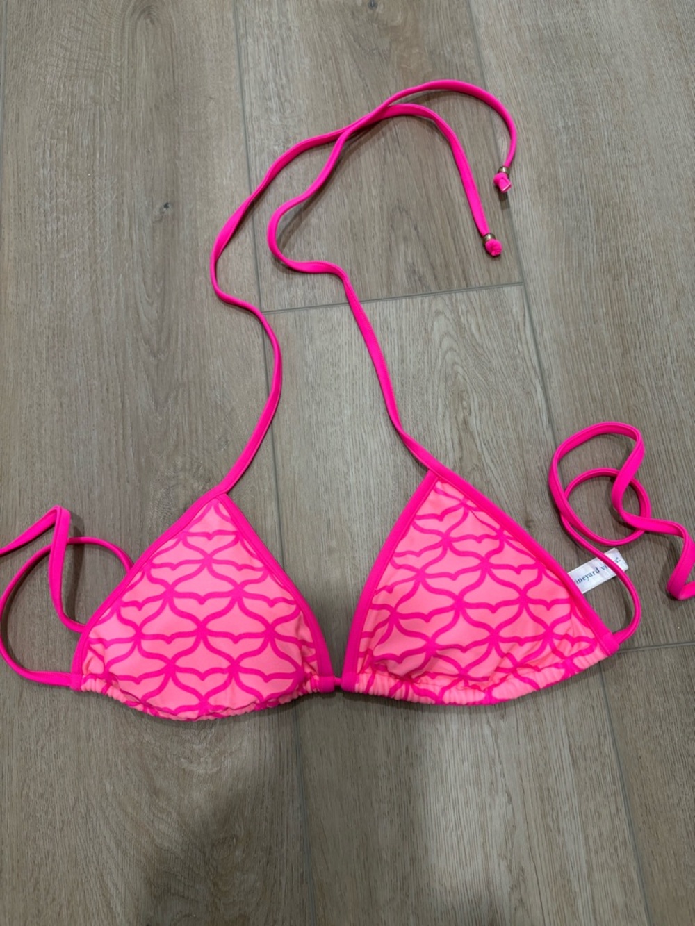 PINK Victoria's Secret Neon Pink Lined Bikini Top